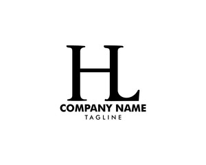 Initial Letter HL Design Logo