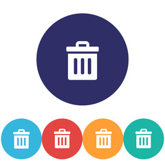 Trash vector icon , lorem ipsum Flat design