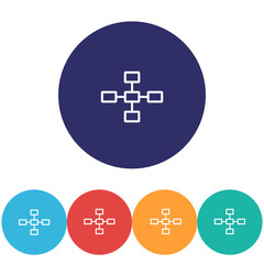 Network vector icon , lorem ipsum Flat design
