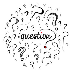 Set. Question mark vector illustration 