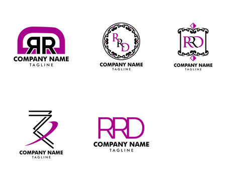 Set of Initial Letter RRD Design Logo