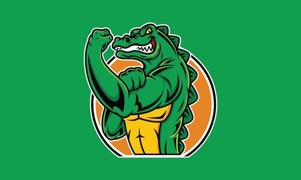 gator design mascot illustration