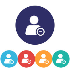 Remove a person vector icon , lorem ipsum Flat design