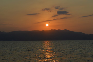 Coucher de soleil en crète