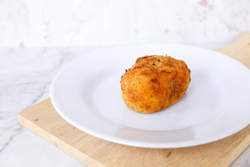 Horn pastry cake with vla or vanilla custard filling. Homemade cumcum cake filled with cream