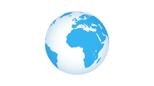 blue globe world rotation video
