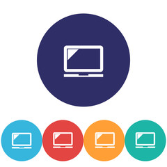 Laptop vector icon , lorem ipsum Flat design