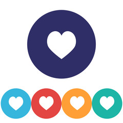 Heart vector icon , lorem ipsum Flat design