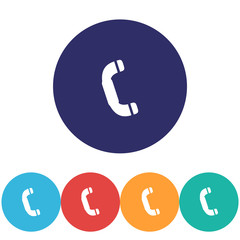 Vintage phone vector icon , lorem ipsum Flat design