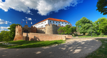 Fototapeta na wymiar Siklos castle in spring, in Hungary