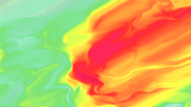 Weather forecast heat map. Atmosphere front motion. Warm and cold air masses visualization. Fluid motion.