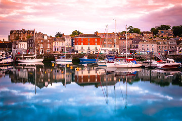 Padstow harbour in the evening, Cornwall, UK