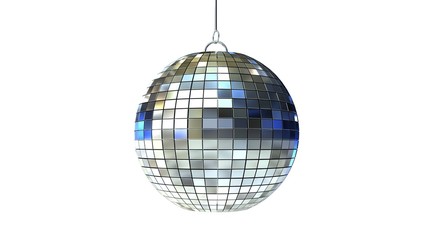 Disco ball isolated on white background. 3D-rendering.