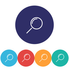 Loupe vector icon , lorem ipsum Flat design