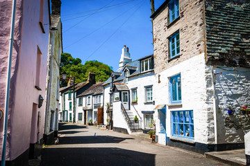 Polperro, old fishing village in Cornwall, UK