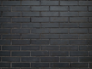 Background, texture gray, black brick wall. Dark brick wall for wallpaper