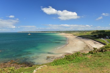 St Ouen's Bay, Jersey, U.K. Natural beautiful beach in the Summertime.