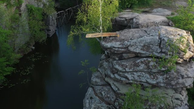 Stone canyon in the village of Buki, Cherkasy region, Ukraine
