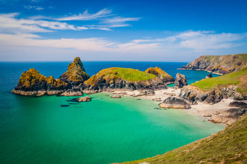Famous Kynance cove in Cornwall, UK