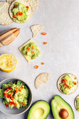 Healthy Gluten Free Snacks. Oatcakes and sea salt crackers with avocado and bell pepper mash. Ideal snack for vegans