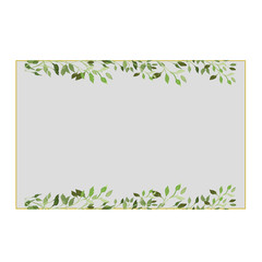 Watercolor illustration frame of leaves. Suitable for all types of design and printing.