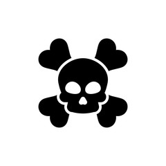 Skull and crossbones - a mark of the danger warning