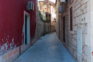 Fototapeta na wymiar Historic street of Stari Grad on Hvar
