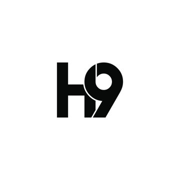 h9 letter original monogram logo design