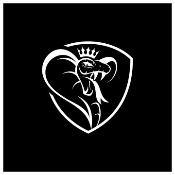 king cobra logo template design. Vector illustration.