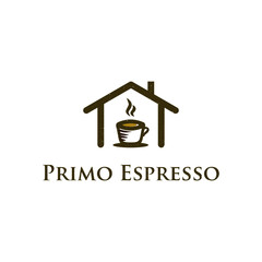 House Coffee Logo Template Design Vector