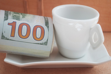 cup of coffee and newspaper