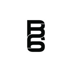 b6 letter original monogram logo design