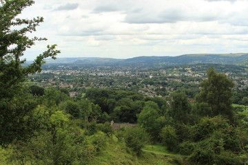 Fototapeta na wymiar view from the top leckhampton hill cheltenham
