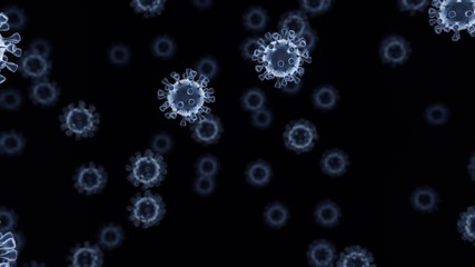 covid-19 corona virus 3D animation horizontal move loop seamless - Powered by Adobe