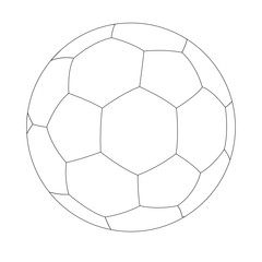 Fototapeta premium Fussball Illustration Konturen