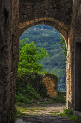 Fototapeta na wymiar Impressions of the ancient Little town Motovun in Istria