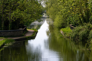 Obraz premium Grand canal in London, UK. Footpath in the side of the canal.