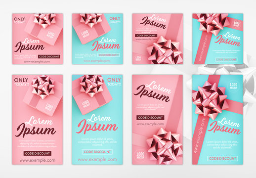 Code Promotion Social Media Set