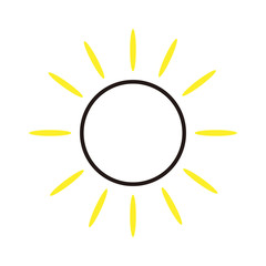 sun icon vector illustration sign