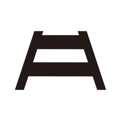 rail track icon vector illustration sign