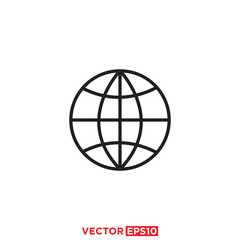 Globe Icon Design Vector Illustration