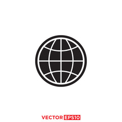 Globe Icon Design Vector Illustration