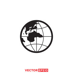 Globe Icon Design Vector Illustration