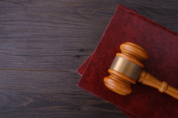 gavel and books