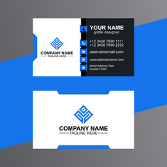 Elegant minimal stylish business card template Stock Illustration