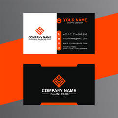Elegant minimal stylish business card template Stock Illustration