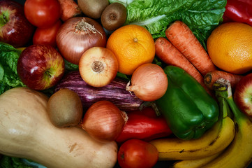 Healthy and colorful food. Various types of vegetables.