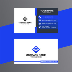 Elegant minimal stylish business card template Stock Illustration