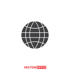 Globe Icon Design Vector Illustration