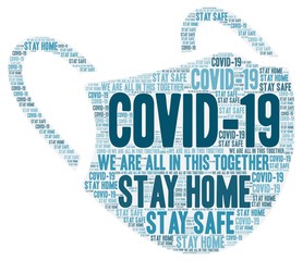 Covid-19 Pandemic - Word cloud illustration 